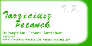 tarziciusz petanek business card